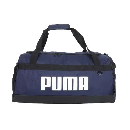 PUMA CHALLENGER運動中袋-側背包 裝備袋 手提包 肩背包 丈青白黑