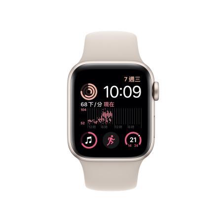 Apple Watch SE2 (GPS) 40mm 星光色鋁金屬錶殼；星光色運動型錶帶