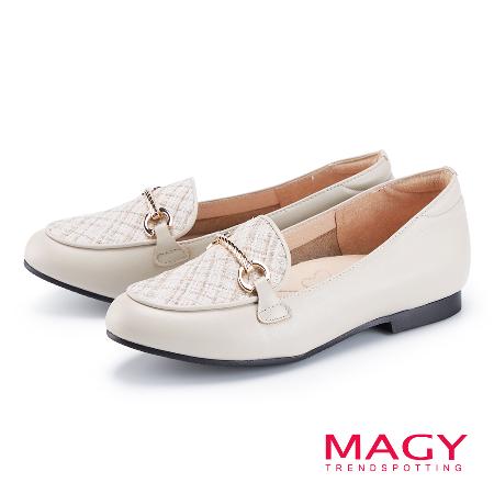 MAGY
毛呢布拼牛皮樂福鞋