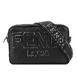 【FENDI】FF Logo Shadow 皮革相機斜背包(黑色)