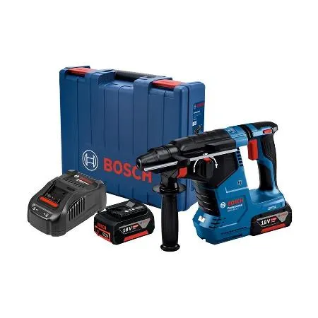 BOSCH 博世 18V鋰電無刷免出力鎚鑽GBH 187-LI(雙電5.0AH)