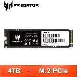 ACER 宏碁 Predator GM7 4TB M.2 PCIe Gen4x4 SSD固態硬碟