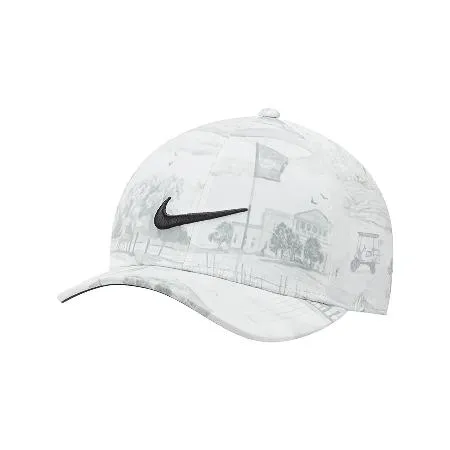 Nike 高爾夫帽 Golf Cap 男女款 黑白 印花 素描圖 仿舊 毛圈布 鴨舌帽 老帽 帽子 DN1950-025