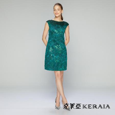 【KERAIA 克萊亞】靜謐魔幻森林貴氣修身洋裝