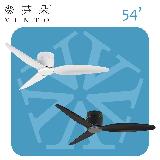 【華燈市】VENTO 芬朵 54吋 SAMARA系列 DC吊扇 無燈款 塑膠葉片-2色 精品遙控吊扇