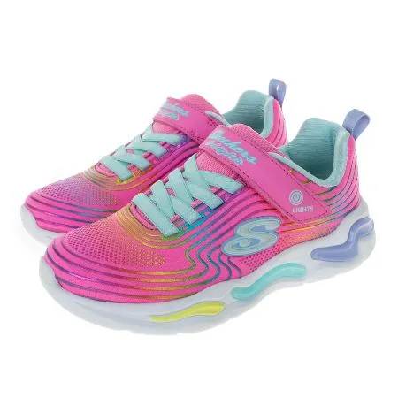 SKECHERS 童鞋 女童系列燈鞋 WAVY BEAMS - 302338LPKMT