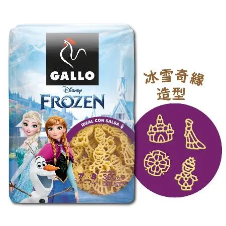 【西班牙Gallo】迪士尼造型義大利麵 冰雪奇緣款 300g