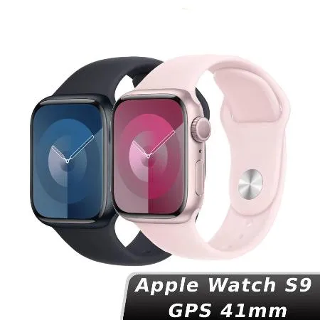 Apple Watch S9 GPS 41mm 鋁金屬-運動型錶帶-S M