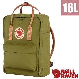 ☆【瑞典 Fjallraven】小狐狸 Kånken 多功能輕量防潑水日用揹包/23510-631-241 叢葉綠/桃沙