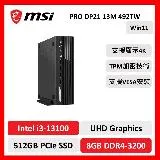 msi 微星 pro dp21 13m 492tw 文書桌機 13代i3/8g/512ssd/win11