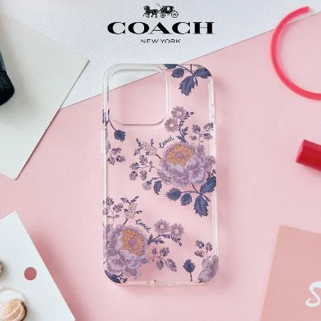 【COACH】iPhone 15系列 精品手機殼 牡丹