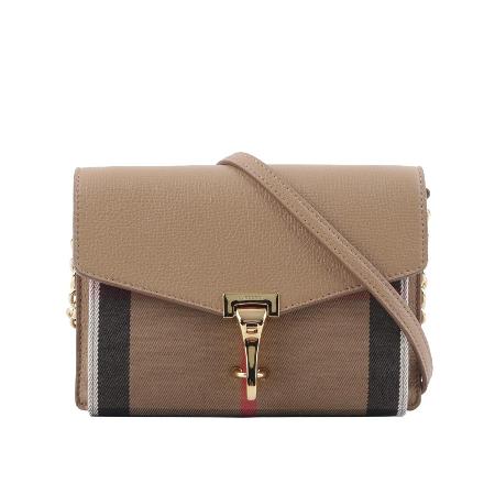 BURBERRY
格紋拼皮革迷你斜背包