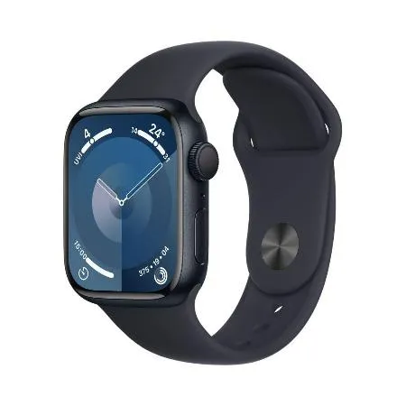 Apple Watch S9 GPS 41mm 午夜色鋁金屬錶殼/午夜色運動型錶帶 (MR8W3TA,MR8X3TA)