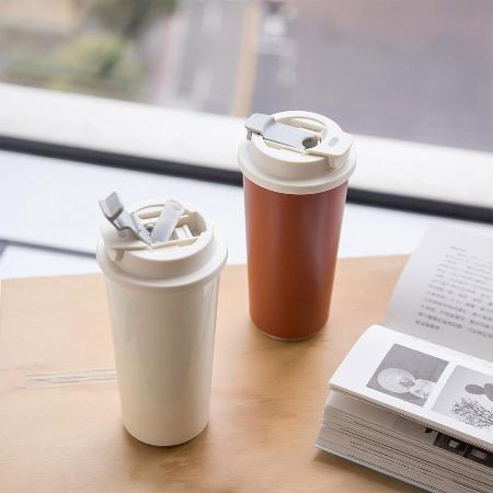 【JIA 品家】虹彩鋼 琺瑯不鏽鋼 環保雙飲吸管杯470ml