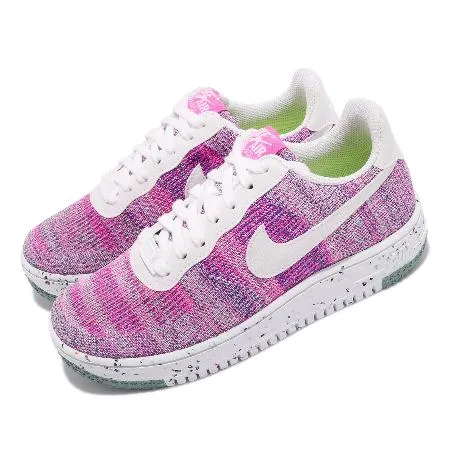 Nike 休閒鞋 AF1 Crater Flyknit 紫白 女鞋 Air Force 1 DC7273-500