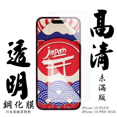 IPhone 15 PLUS  IPhone 15 PRO MAX 保護貼日本AGC非滿版透明高清鋼化膜