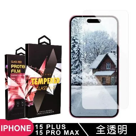 IPhone 15 PLUS 15 PRO MAX 鋼化膜非滿版透明高清玻璃手機保護膜