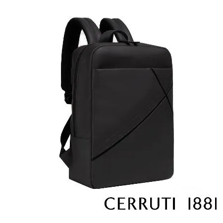 【Cerruti 1881】限量2折 義大利頂級小牛皮後背包 全新專櫃展示品(黑色 CEZA06252M)