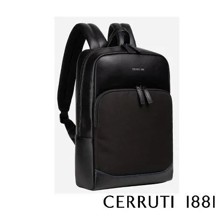 【Cerruti 1881】限量2折 義大利頂級後背包 全新專櫃展示品(黑色 CEZA06188N)