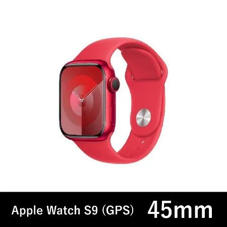 Apple Watch S9 (GPS) 45mm 紅色鋁金屬錶殼