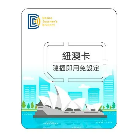 【DJB紐澳卡】紐西蘭 澳洲SIM卡 8天無限上網吃到飽