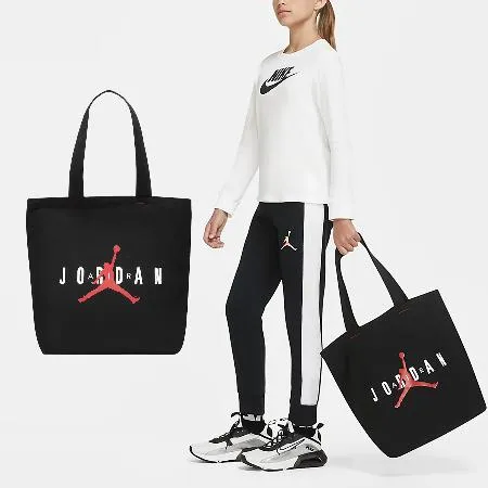 Nike 包包 Jordan Tote Bag 黑 紅 托特包 手提袋 單肩 喬丹 JD2113017GS-002