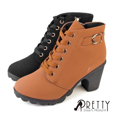 Pretty
拉鍊綁帶短靴