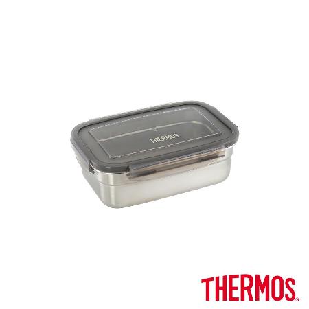 【THERMOS膳魔師】 不鏽鋼保鮮盒800ml-質感灰(Z-SSFS-800GY)