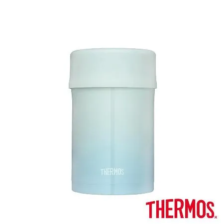 【THERMOS膳魔師】不鏽鋼秘境藍大口徑真空保溫杯食物燜燒罐500ml(JBN-500-GBL)
