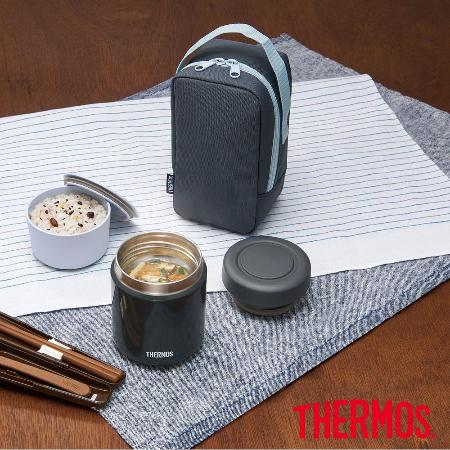 【THERMOS膳魔師】不鏽鋼保溫便當盒3件組(JBY-550)