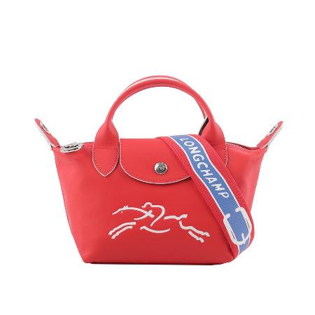 LONGCHAMP
撞色背帶牛皮迷你折疊包