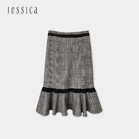 JESSICA
復古格紋魚尾裙裙