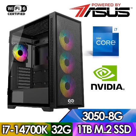 華碩Z790平台【FE1ED1017G】(i7-14700K/32G/1TB/RTX3050-8G)