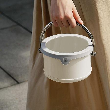 【JIA 品家】虹彩鋼 琺瑯不鏽鋼 環保提鍋16cm-純淨白