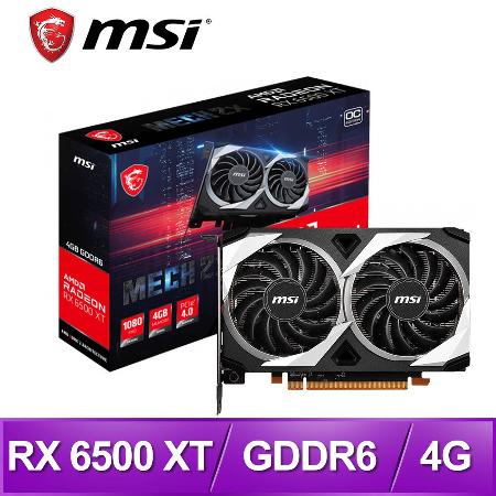 MSI 微星RX 6500 XT MECH 2X 4G OC 顯示卡8383740 - friDay購物