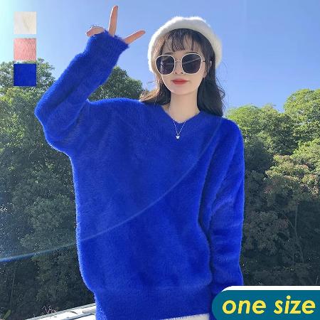 【俏可時尚】
仿貂絨質感針織衫毛衣