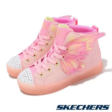 Skechers 童鞋 S Lights-Twi-Lites 2.0 中童 粉 翅膀 閃燈 燈鞋 小朋友 高筒 314350LLPMT