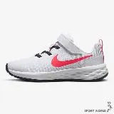 Nike 童鞋 中童 慢跑鞋 魔鬼氈 Revolution 6 NN PSV 白橘紅 DD1095-101