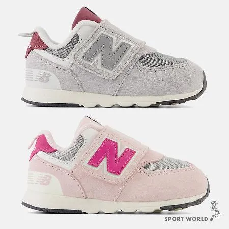 New Balance 574 童鞋 小童 慢跑鞋 魔鬼氈 灰/粉 NW574KBR-W/NW574KGG-W