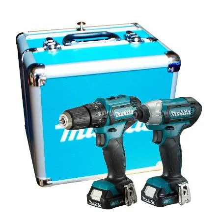 【MAKITA 牧田】12V鋰電震動電鑽 衝擊起子機雙主機 套裝組 CLX228SX1 