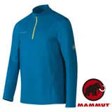 【瑞士 MAMMUT 長毛象】男 MTR 141 THERMO LONGSLEEVE ZIP 長袖半門襟保暖中層衣/排汗衣/1041-05641-5611 藍