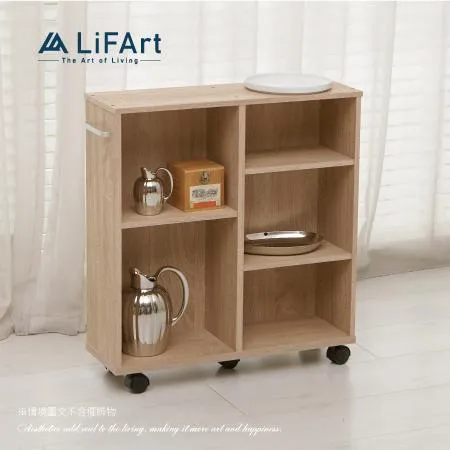 【LiFArt】MIT日系簡約附輪邊櫃