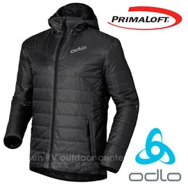 【瑞士 ODLO】男 primaloft 長效保暖防風防潑水保暖外套(雙面穿)科技羽絨/超輕量透氣排汗 525162 墨/黑