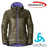 【瑞士 ODLO】女款 primaloft 長效保暖防風防潑水保暖外套(雙面穿)科技羽絨_525161 軍綠/灰紫