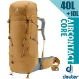 【德國 Deuter】 Aircontact Core 40+10L 專業輕量減震拔熱透氣背包/3350122 杏仁咖