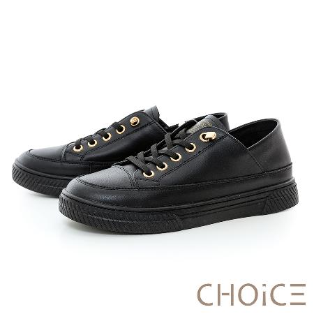 CHOiCE
免綁帶牛皮厚底休閒鞋