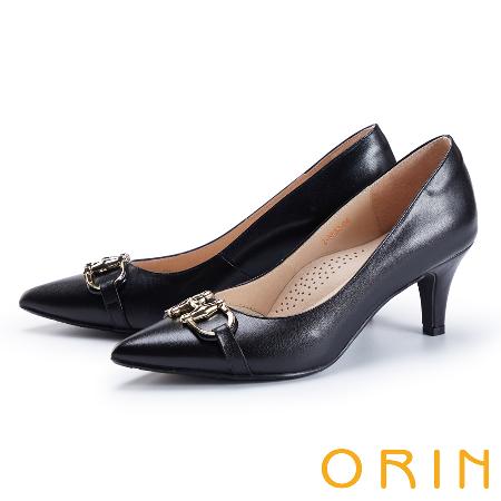 【ORIN】
輕奢馬銜釦真皮高跟鞋
