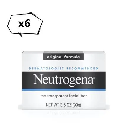 美國Neutrogena 潔面皂-原始配方有香味(3.5oz/99g)*6