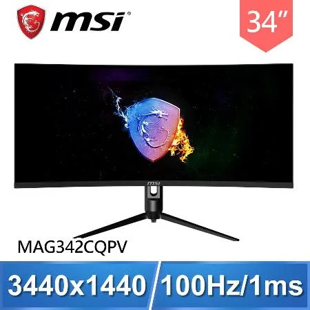 MSI 微星 MAG342CQPV 34型 4K曲面電競螢幕