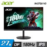 【Acer 宏碁】XV272U V3 27型 180Hz IPS 電競螢幕【福利品】